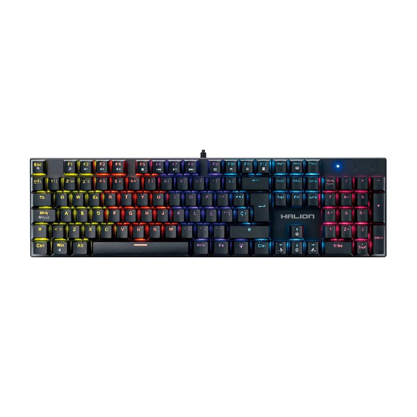 Combo Teclado y Mouse Halion Harrier K201C Mecánico 3600 DPI — foto 2