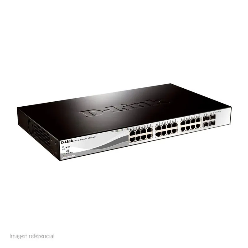 Switch D-Link DGS-1210-28P 24 Puertos Gigabit PoE 193 W + 4 Combo SFP Smart Administrable