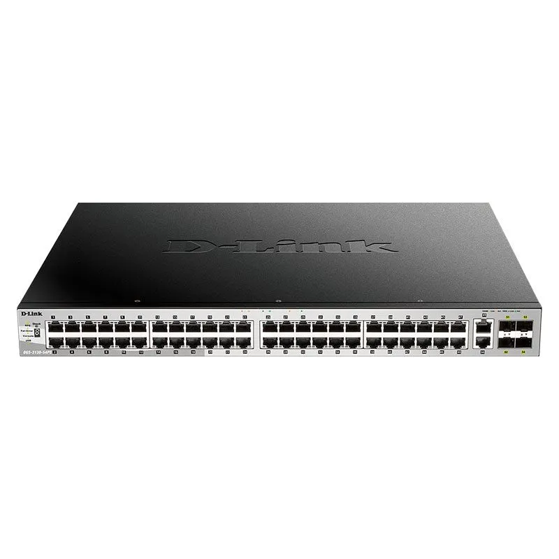 Switch D-Link DGS-3130-54PS 48 Puertos Gigabit PoE + 2 10GBASE-T + 4 SFP+ Capa 3 Apilable