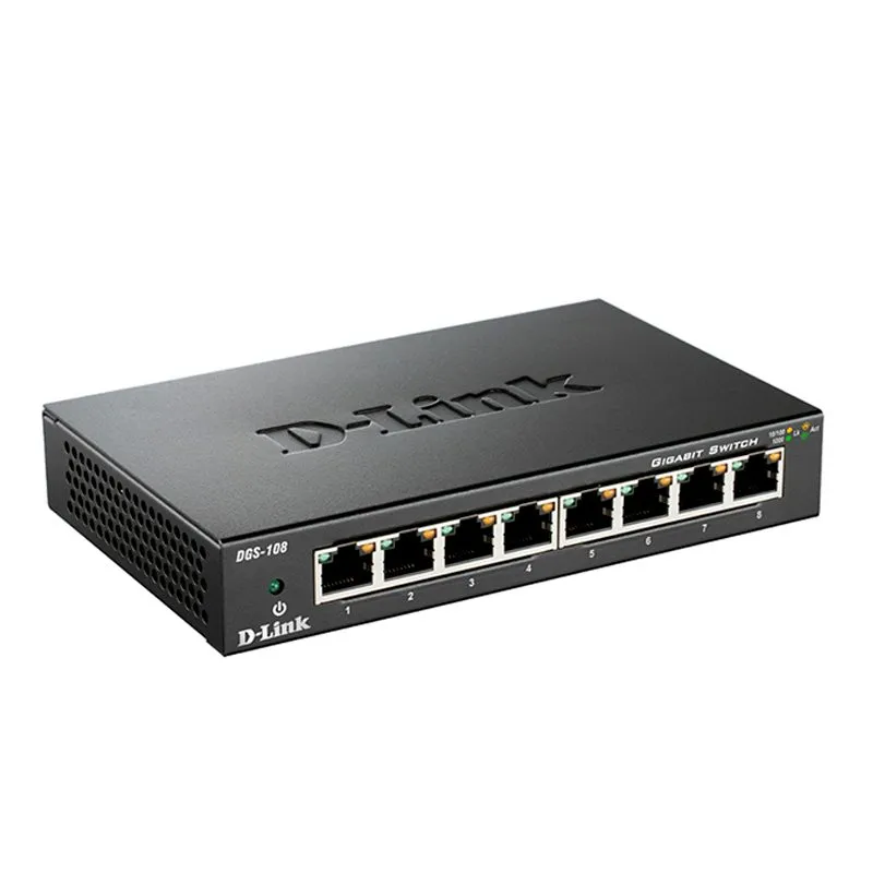 Switch D-Link DGS-108 8 Puertos Gigabit No Administrable