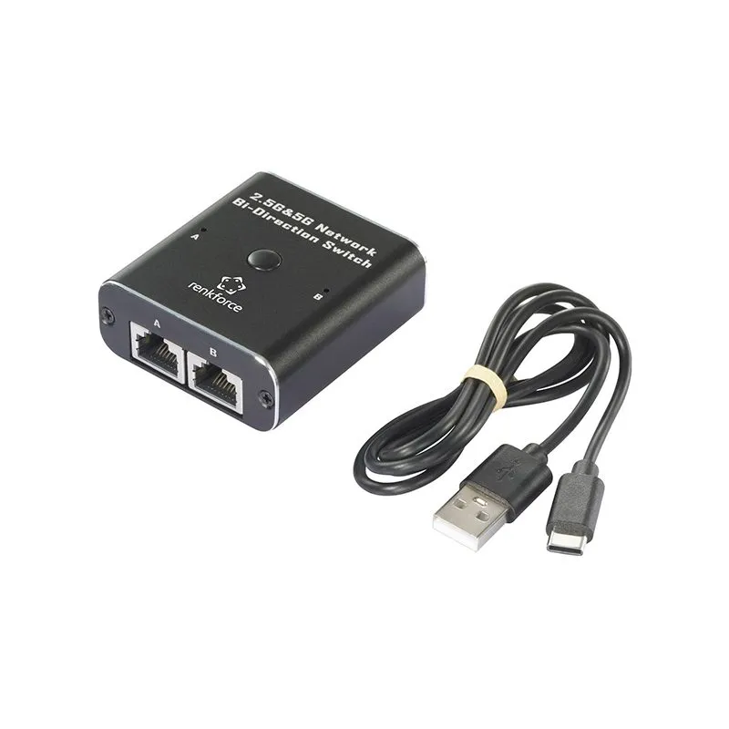 Selector de Red Renkforce RF-EW-700 2 Puertos RJ45 hasta 5 Gbps Alimentación USB — foto 4