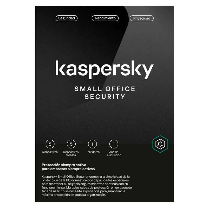 Antivirus Kaspersky Small Office Security 5 PC + 1 Servidor 1 Año Licencia Digital