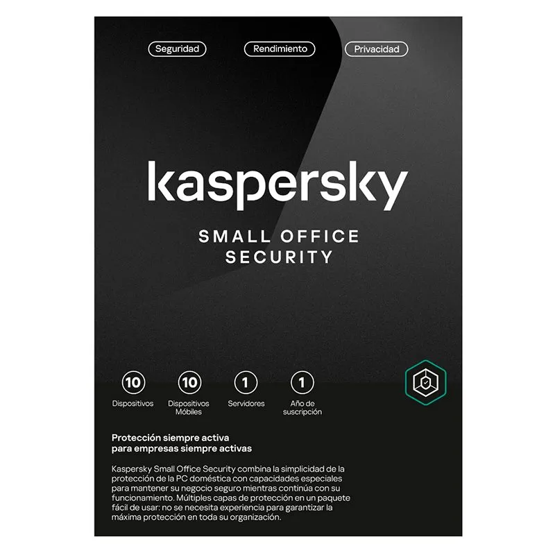 Antivirus Kaspersky Small Office Security 10 PC + 1 Servidor 1 Año Licencia Digital