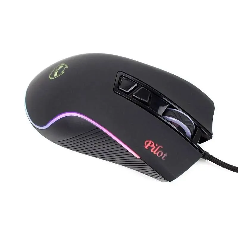 Mouse Gamer Halion Pilot HA-M571 RGB 4800 DPI Negro — foto 2