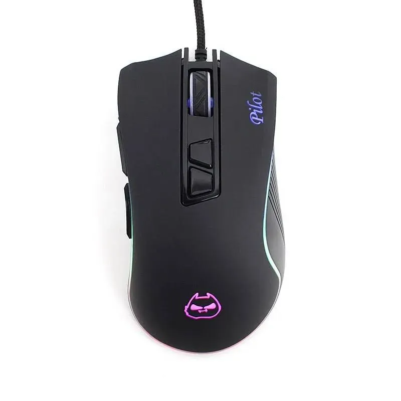 Mouse Gamer Halion Pilot HA-M571 RGB 4800 DPI Negro