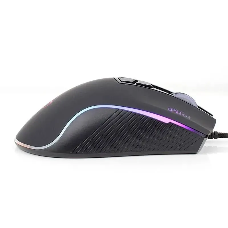 Mouse Gamer Halion Pilot HA-M571 RGB 4800 DPI Negro — foto 4