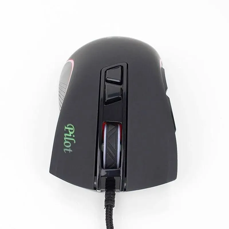 Mouse Gamer Halion Pilot HA-M571 RGB 4800 DPI Negro — foto 3