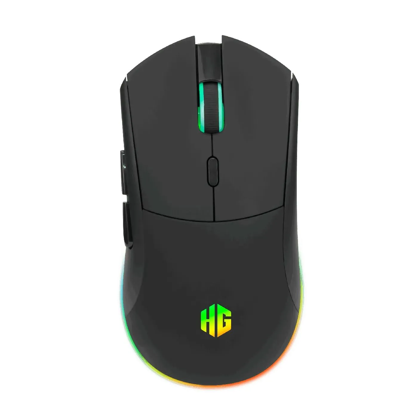 Mouse Gamer Halion Mantis M705 Inalámbrico y Bluetooth RGB 10000 DPI Negro