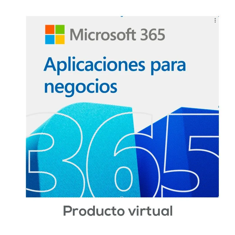 Software Microsoft 365 Apps for Business 1 Usuario 1 Año Licencia Digital