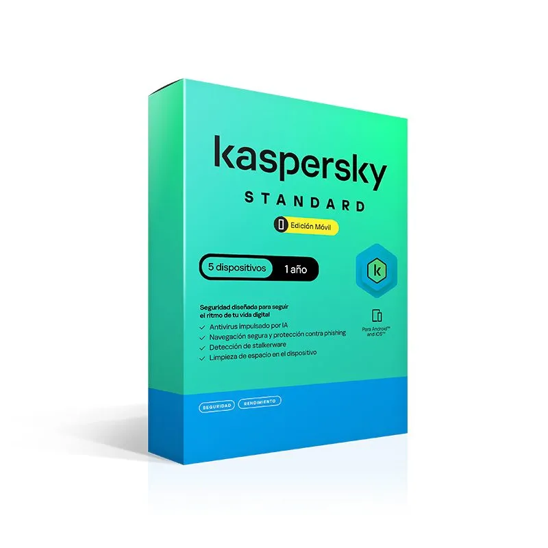 Antivirus Kaspersky Standard 5 Dispositivos 1 Año Licencia Digital