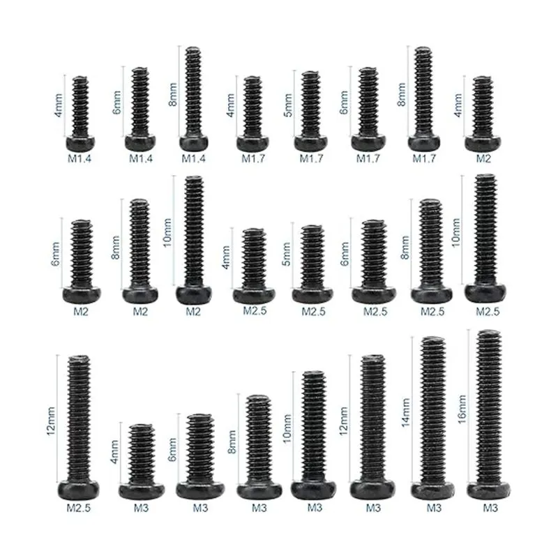 Kit de Tornillos de Cabeza Redonda Nindejin 650 Piezas — foto 2
