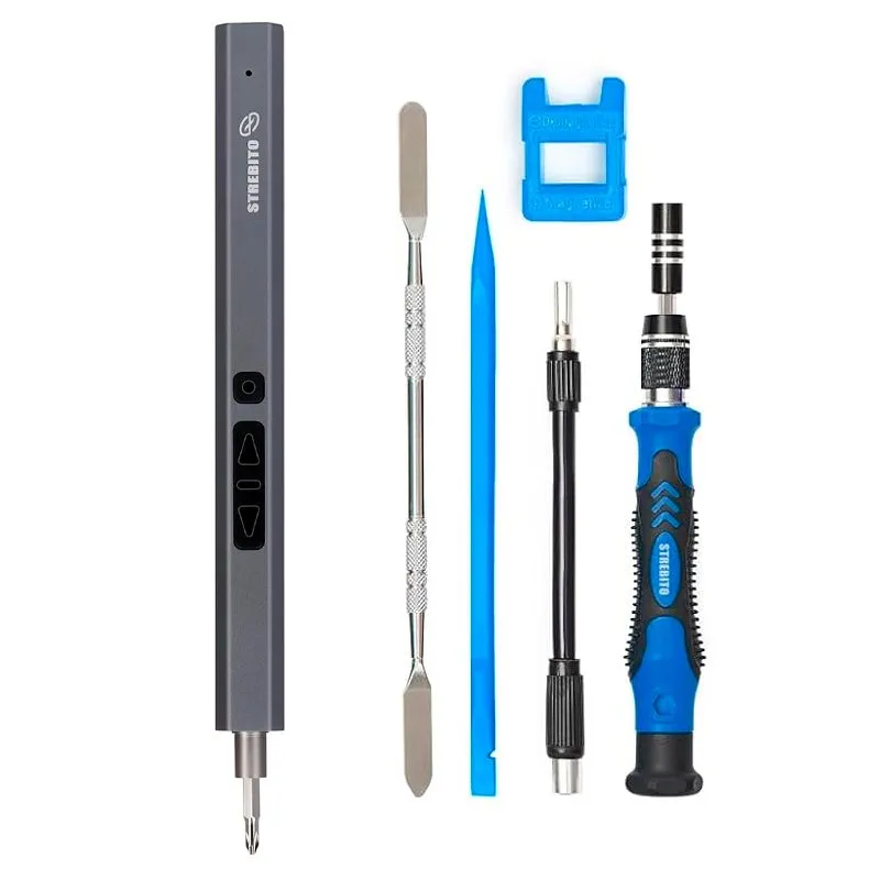 Kit de Destornilladores Strebito 144 en 1 con Destornillador Eléctrico USB-C
