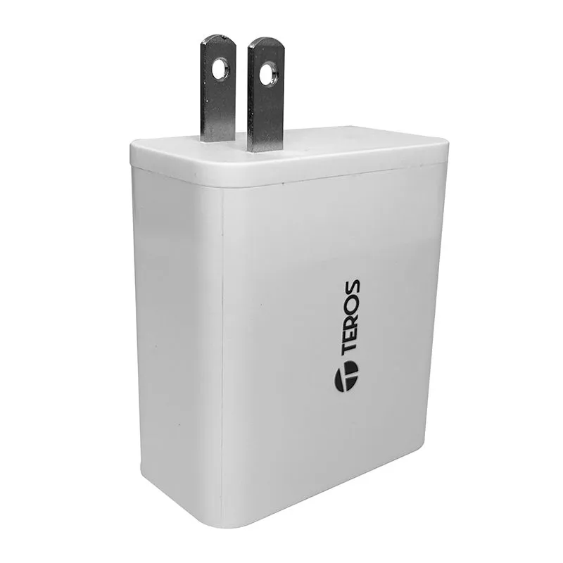 Cargador GaN Teros TE-70207W 65W con 2 USB-C y 1 USB-A Blanco — foto 5