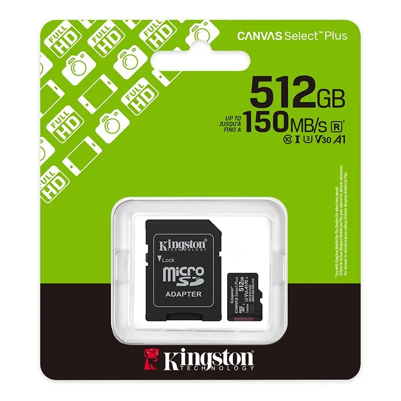Tarjeta microSD Kingston Canvas Select Plus 512GB A1 V30 U3 UHS-I — foto 2