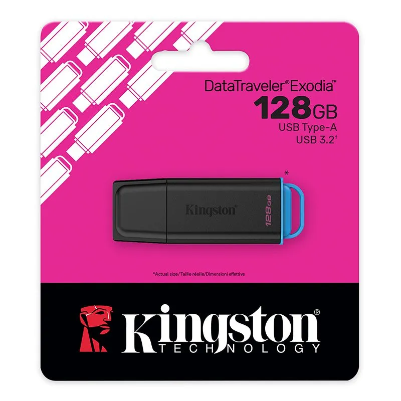 Memoria USB Kingston DataTraveler Exodia G2 128GB USB 3.2 Gen 1 Azul Marino — foto 4