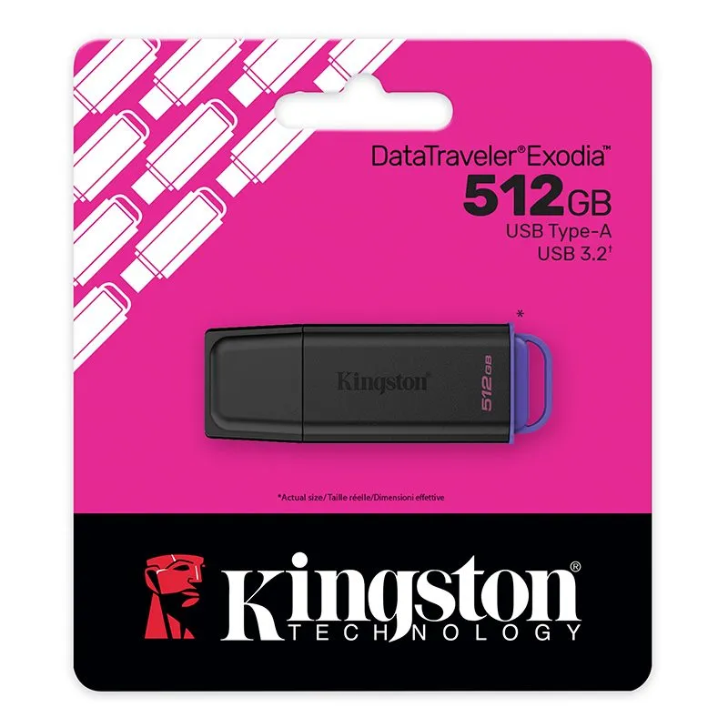 Memoria USB Kingston DataTraveler Exodia G2 512GB USB 3.2 Gen 1 Violeta — foto 4
