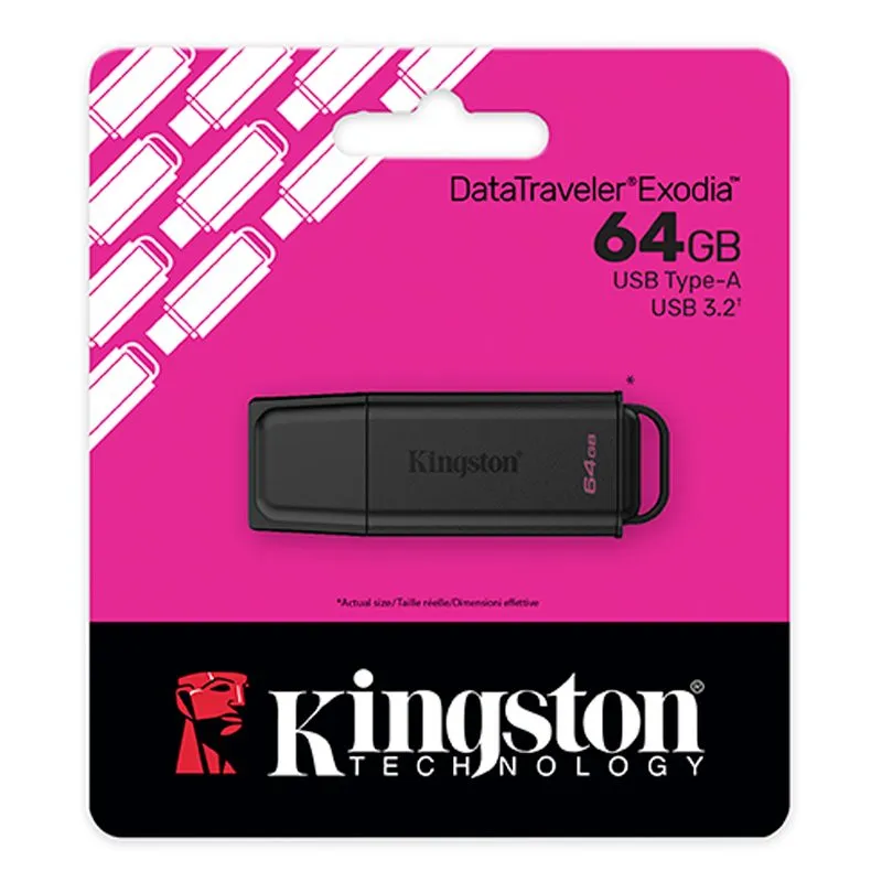 Memoria USB Kingston DataTraveler Exodia G2 64GB USB 3.2 Gen 1 Negro — foto 4