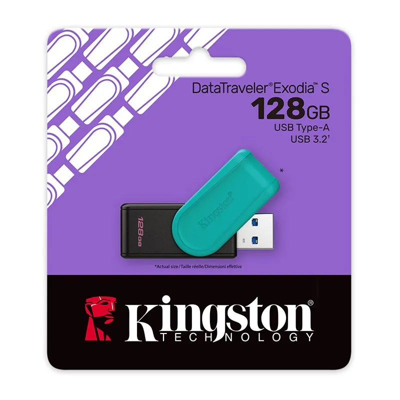 Memoria USB Kingston DataTraveler Exodia S 128GB USB 3.2 Gen 1 Verde — foto 3