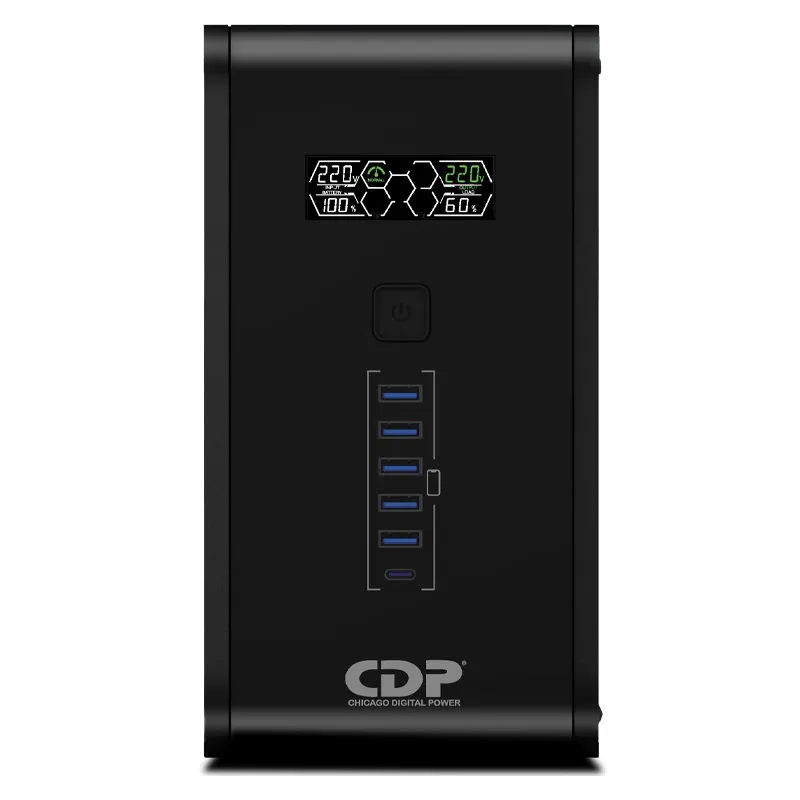 UPS CDP R-Smart 751i 750 VA / 375 W Interactivo Torre 10 tomas 6 USB