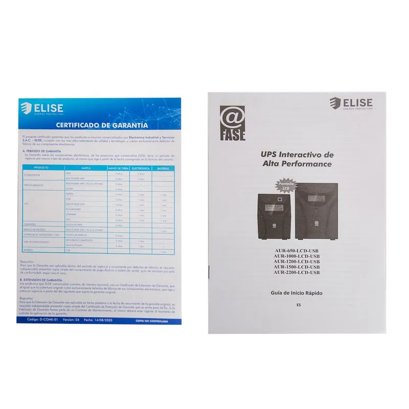 UPS Elise Fase AUR-1500-LCD-USB 1500 VA / 900 W Interactivo 6 tomas — foto 4