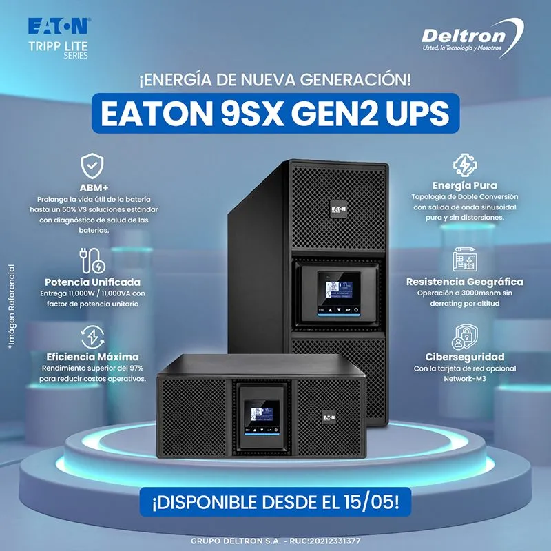 UPS Eaton 9SX 11000i RT4U G2 11000 VA / 11000 W Online Doble Conversión Rack/Torre 4U
