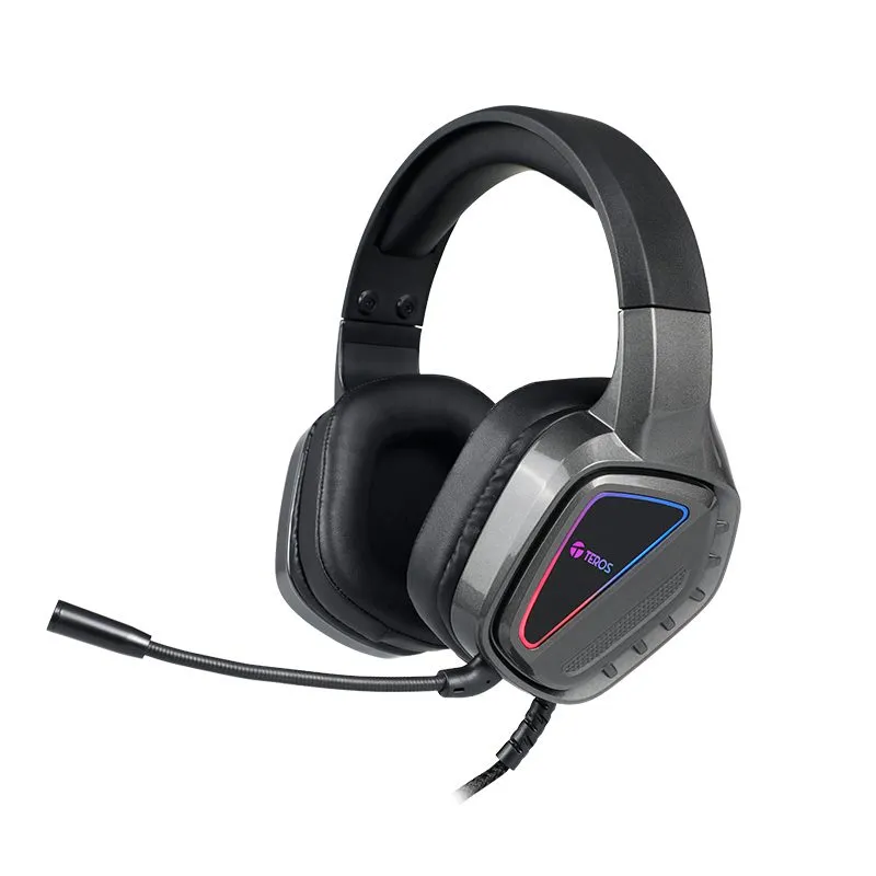 Audífonos Gamer Teros TE-8171N RGB con Micrófono Negro — foto 4