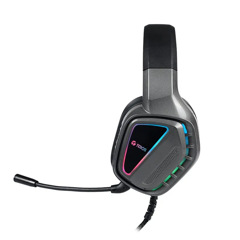 Audífonos Gamer Teros TE-8171N RGB con Micrófono Negro — foto 6