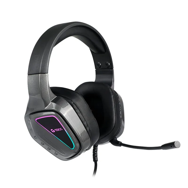 Audífonos Gamer Teros TE-8171N RGB con Micrófono Negro — foto 3