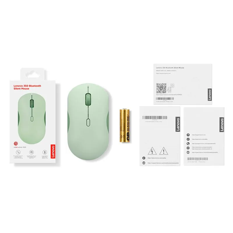 Mouse Lenovo 350 Bluetooth Silencioso 2400 DPI Verde Musgo — foto 5