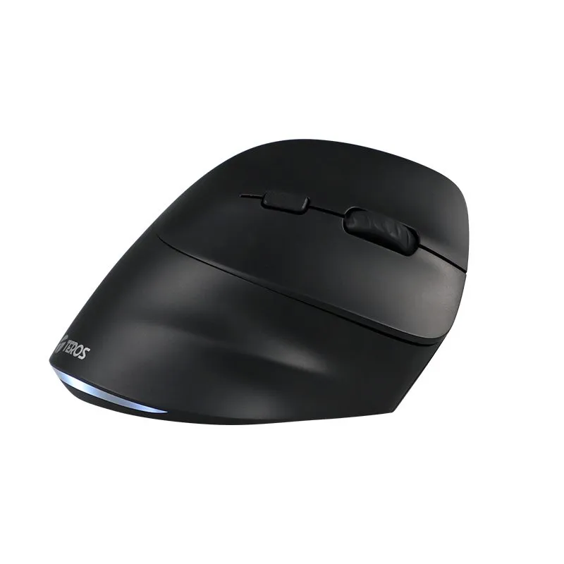 Mouse Vertical Teros TE-5169N Inalámbrico y Bluetooth 2400 DPI Negro — foto 7