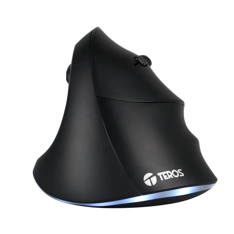 Mouse Vertical Teros TE-5169N Inalámbrico y Bluetooth 2400 DPI Negro — foto 10