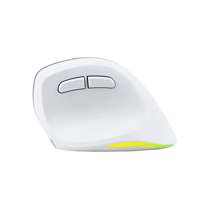 Mouse Vertical Teros TE-1236S Inalámbrico Dual Recargable RGB 2400 DPI Blanco — foto 2