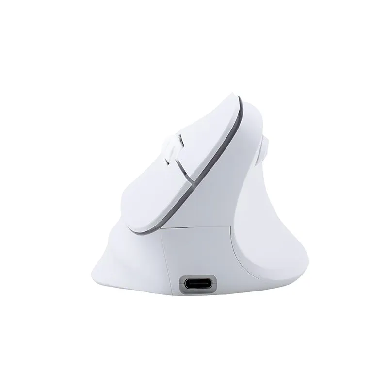 Mouse Vertical Teros TE-1236S Inalámbrico Dual Recargable RGB 2400 DPI Blanco — foto 4
