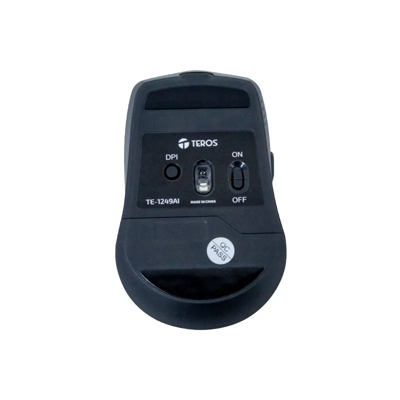 Mouse Teros TE-1249AI Inalámbrico Recargable con IA 3200 DPI Negro — foto 5