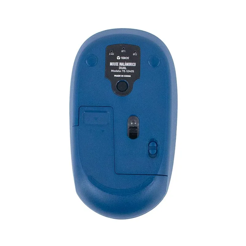 Mouse Teros TE-1240S Inalámbrico y Bluetooth Azul — foto 4