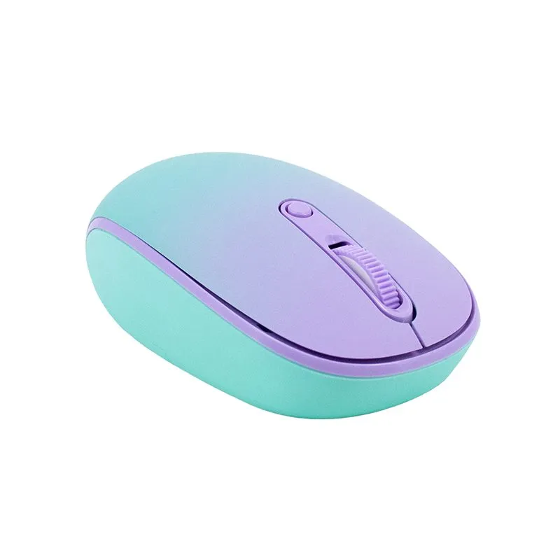 Mouse Teros TE-1239S Inalámbrico y Bluetooth Púrpura