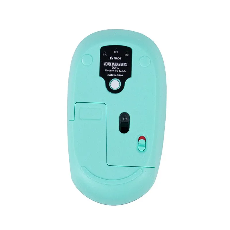 Mouse Teros TE-1239S Inalámbrico y Bluetooth Púrpura — foto 4