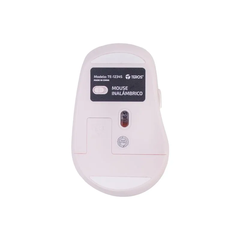 Mouse Teros TE-1234S Inalámbrico 1600 DPI Rosado — foto 4