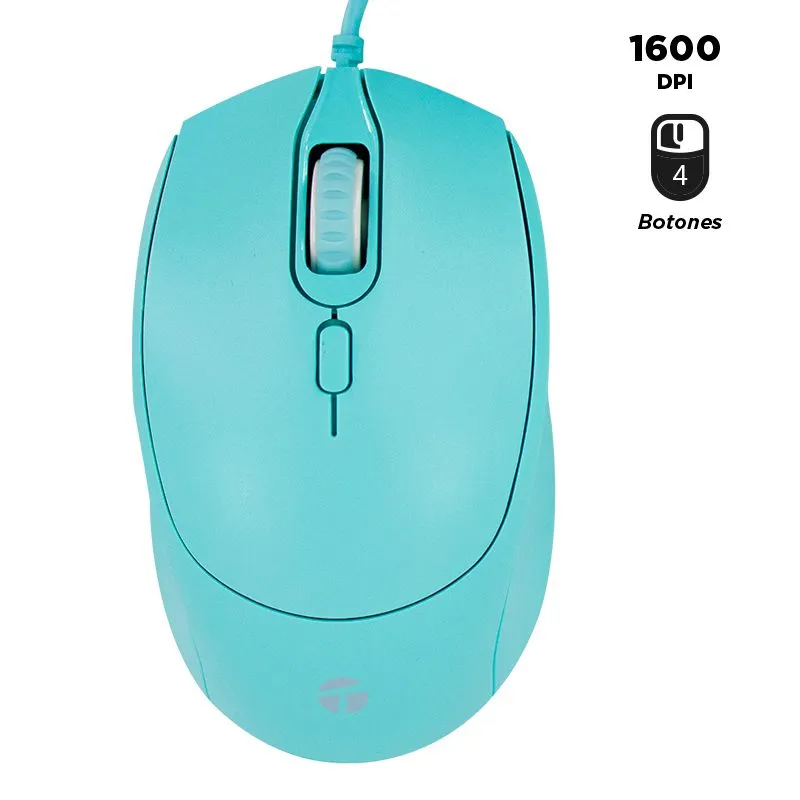 Mouse Teros TE-1227S 1600 DPI Verde