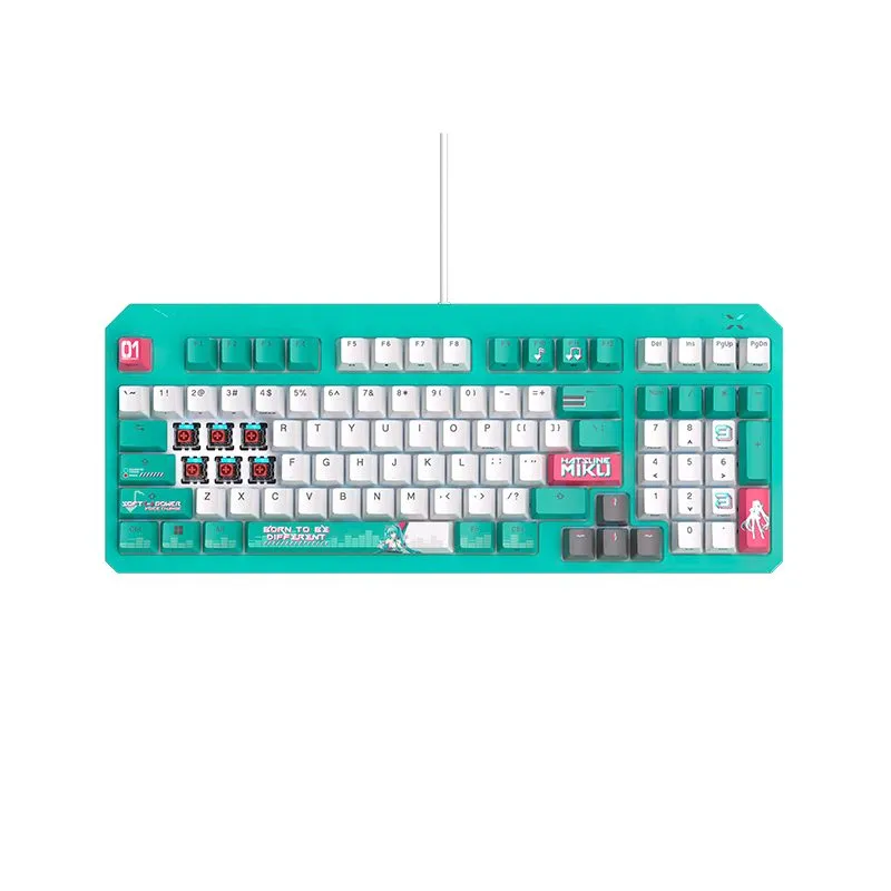 Teclado Gamer ASUS TUF Gaming K3 Gen II Hatsune Miku Edition Óptico-Mecánico RGB — foto 3