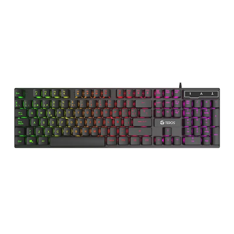 Teclado Gamer Teros TE-4072G Membrana Rainbow Español