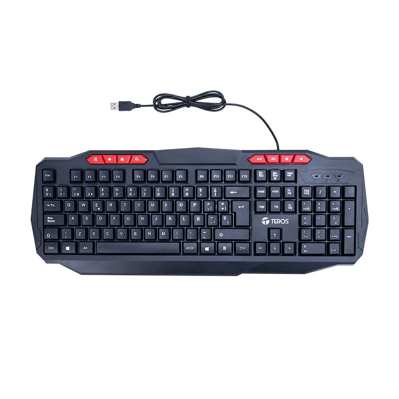 Kit Gamer Teros TE-5014S 4 en 1 Teclado Mouse Audífonos y Mousepad Español — foto 2