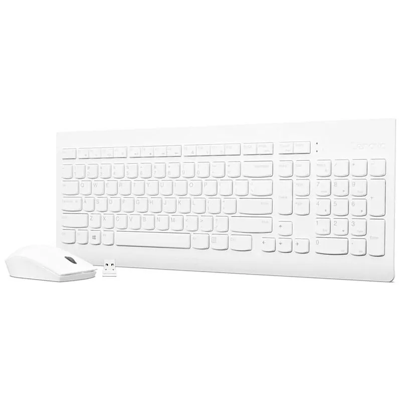 Combo Teclado y Mouse Lenovo 510 Inalámbrico Blanco
