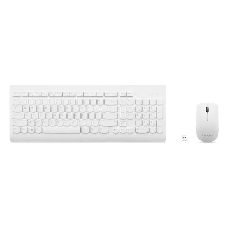 Combo Teclado y Mouse Lenovo 510 Inalámbrico Blanco — foto 3