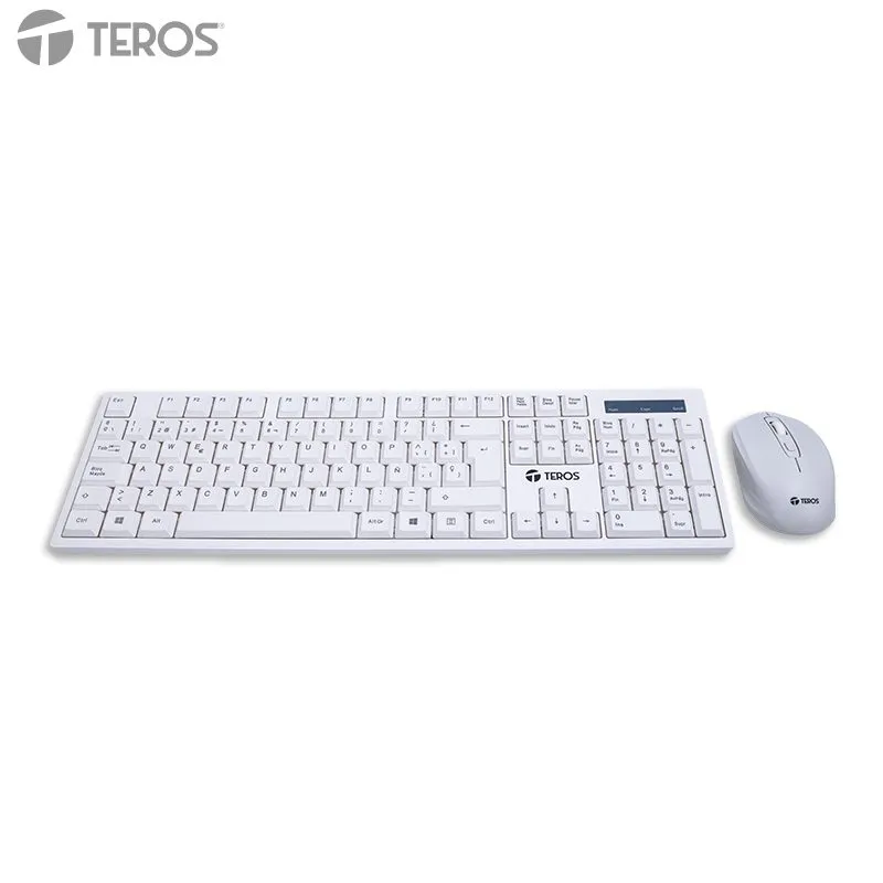 Combo Teclado y Mouse Teros TE-5016S Inalámbrico Español Blanco