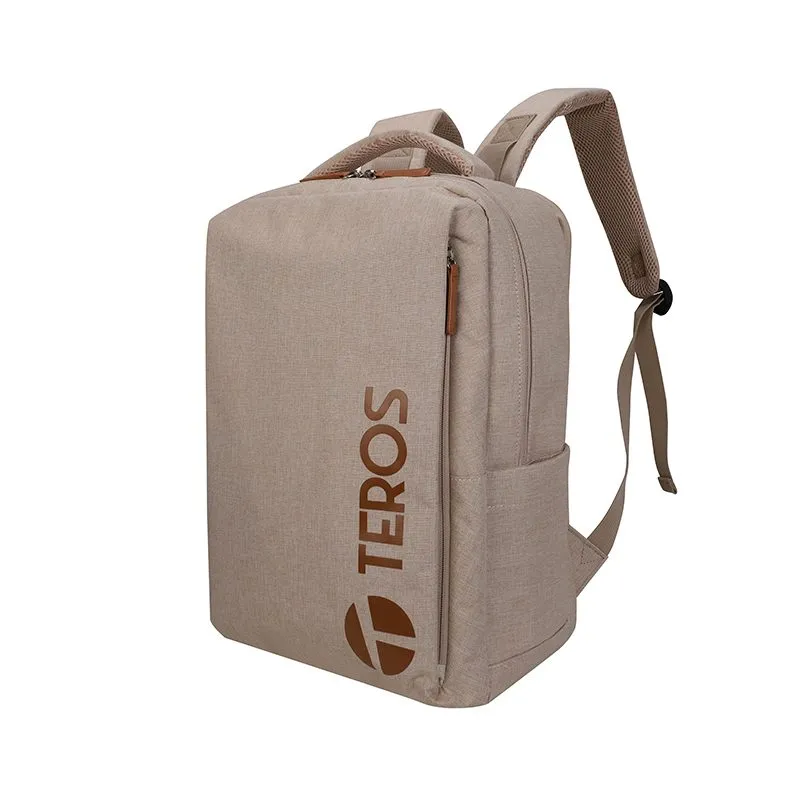 Mochila Teros City III TE-9046BG Beige para Laptop de hasta 15.6" con Puerto USB