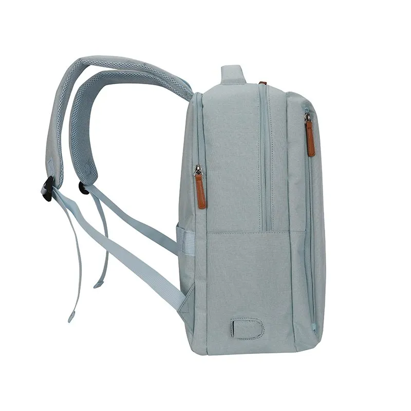 Mochila Teros City III TE-9047SK Celeste para Laptop de hasta 15.6" con Puerto USB — foto 3