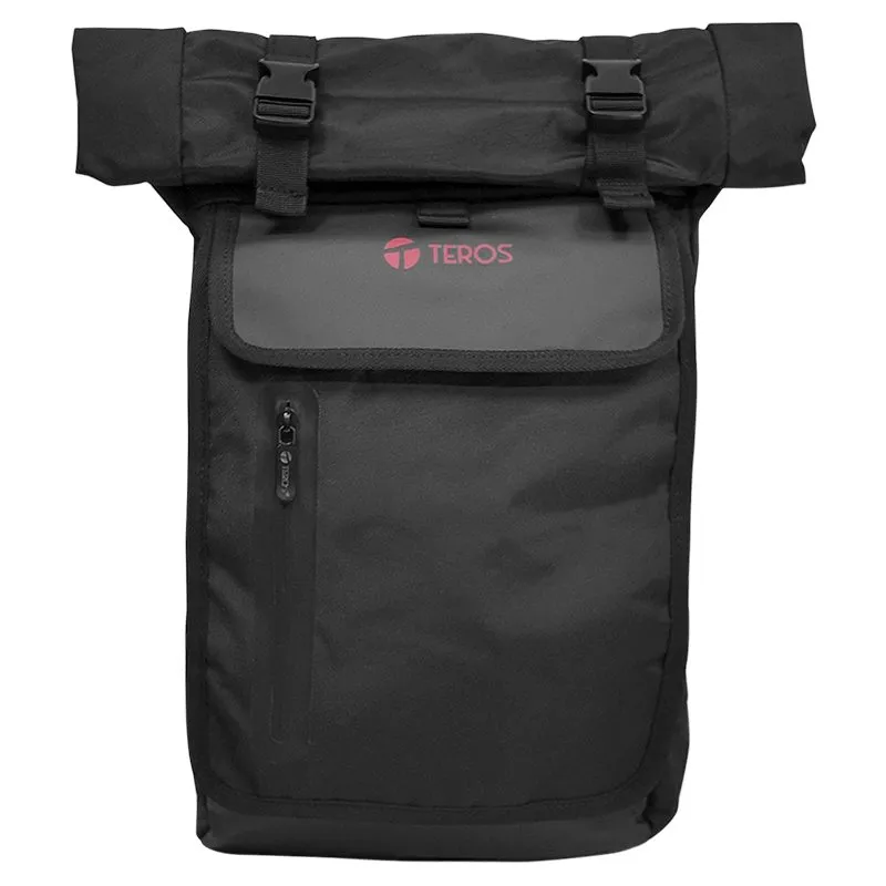 Mochila Teros Gamer Vision TE-ACS9018BK Negro para Laptop de hasta 15.6" Roll-Top