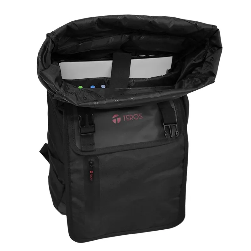 Mochila Teros Gamer Vision TE-ACS9018BK Negro para Laptop de hasta 15.6" Roll-Top — foto 3