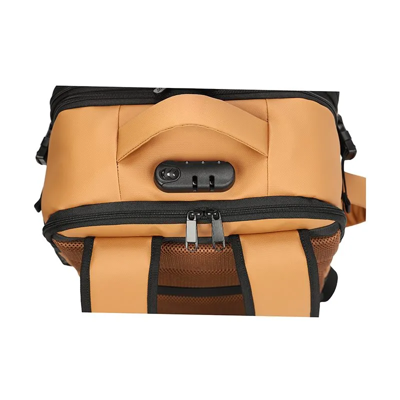 Mochila de Viaje Teros TE-9038BW Marrón para Laptop de hasta 15.6" Expandible — foto 5